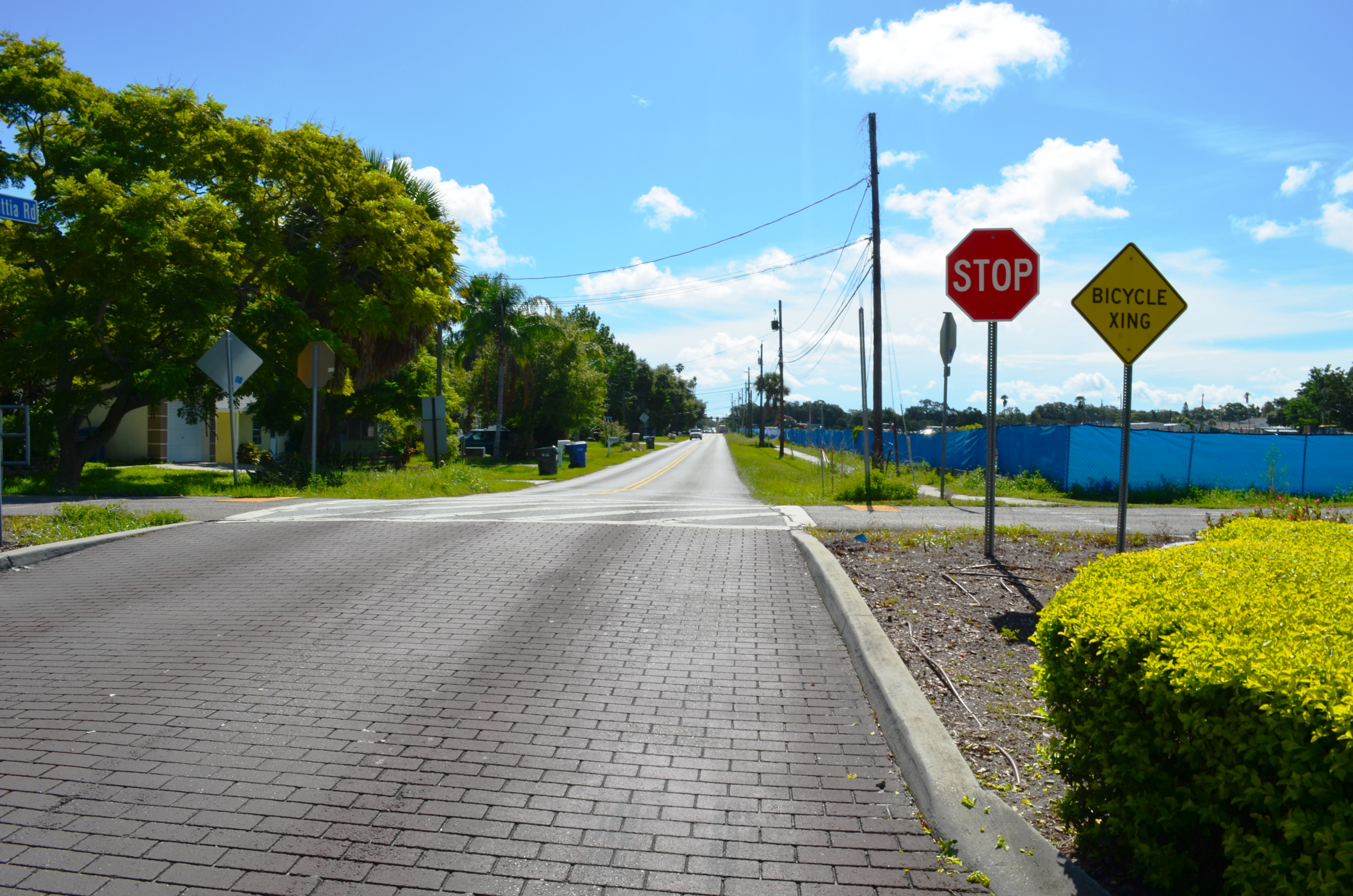 Belleair's entrance at Rosery Road, which will soon be closed for construction.