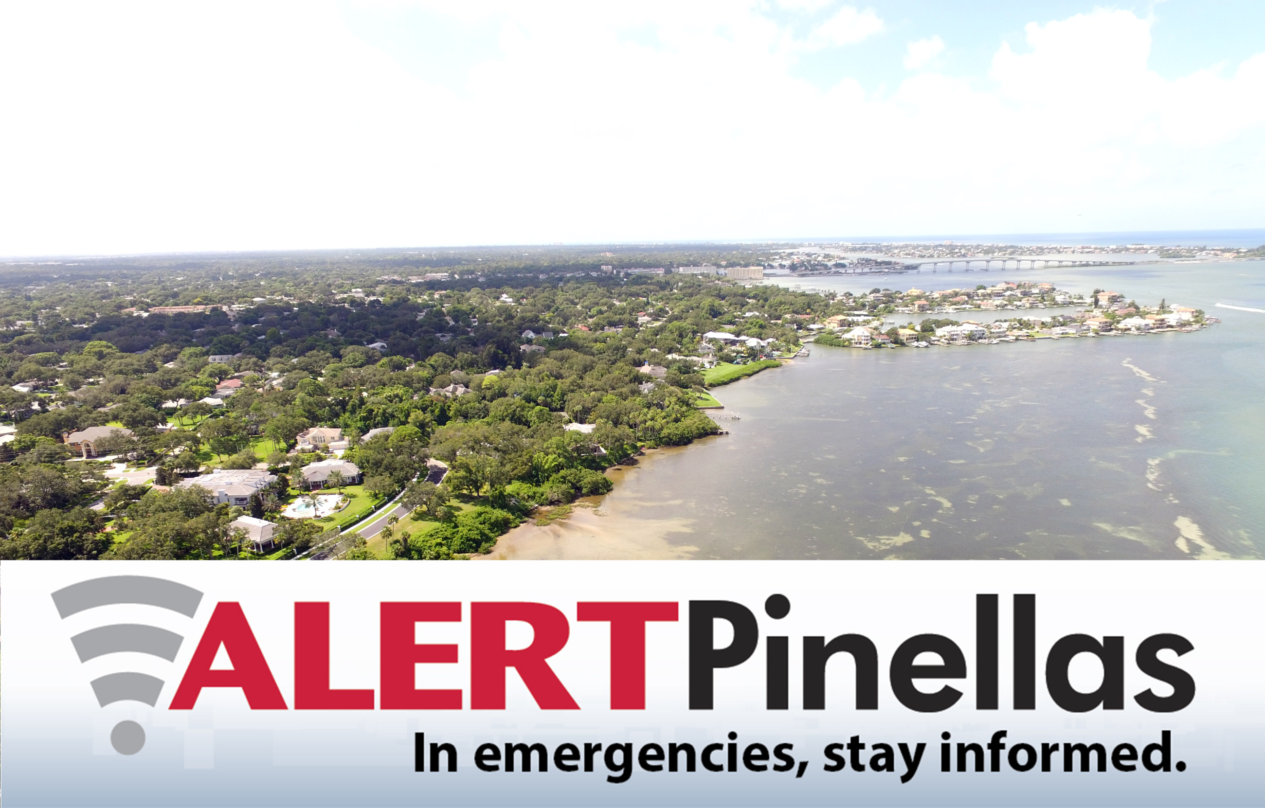 Advertisement: "In emergencies, stay informed with Alert Pinellas"