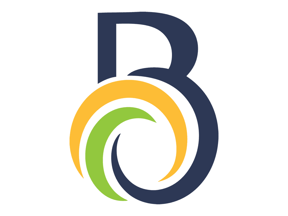 The "B" from the Town of Belleair logo