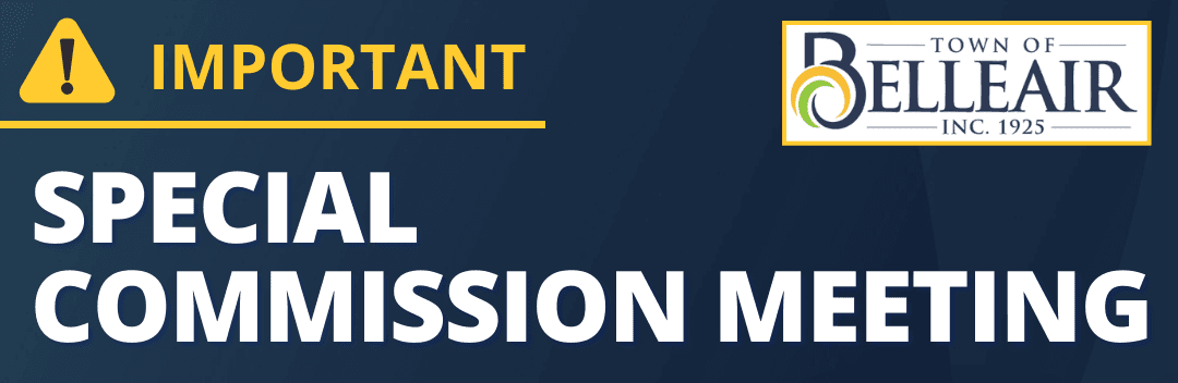 A banner with the Town of Belleair logo that reads 